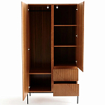 Шкаф с геометрическим рисунком на дверцах Anders Dark Wood варинант исполнения - 3 | Loft Concept в Екатеринбурге