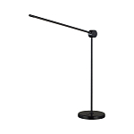 Настольная лампа черного цвета с круглым основанием и длинным прямым плафоном Trumpet tube варинант исполнения - 1 | Loft Concept в Екатеринбурге