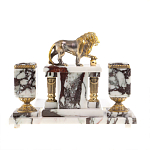 Настольный письменный набор из мрамора с декором в виде льва в подарочной упаковке Marble Accessory варинант исполнения - 4 | Loft Concept в Екатеринбурге