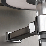 Бра цвета хром с белым цилиндрическим стеклянным плафоном Feiss варинант исполнения - 3 | Loft Concept в Екатеринбурге