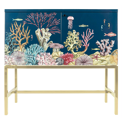 Буфет ручная роспись в морском стиле Cabinet Fondo Marino 
