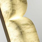 Бра с изогнутым плафоном из белого алебастра на прямоугольном основании Cryptocrystalline Stone варинант исполнения - 5 | Loft Concept в Екатеринбурге