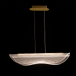 Люстра линейная с прозрачным волнообразным плафоном Wave Line варинант исполнения - 3 | Loft Concept в Екатеринбурге