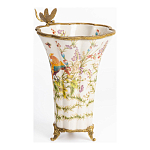 Ваза из фарфора с бронзовой стрекозой  Paradise Dragonfly варинант исполнения - 3 | Loft Concept в Екатеринбурге