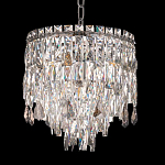 Люстра круглая с хрустальными подвесками на серебряном каркасе Roul Crystal Light варинант исполнения - 9 | Loft Concept в Екатеринбурге