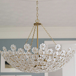 Люстра декорированная цветами из стекла Lightness of Flowers варинант исполнения - 4 | Loft Concept в Екатеринбурге