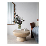 Столик кофейный кремового цвета с овальной столешницей и круглым основанием Cream Dalmen Table варинант исполнения - 7 | Loft Concept в Екатеринбурге