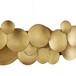 Люстра круглая из многослойных золотых дисков Metal Disc Chandelier варинант исполнения - 1 | Loft Concept в Екатеринбурге