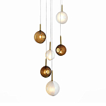 Люстра светодиодная с сферическими стеклянными плафонами Splatter варинант исполнения - 2 | Loft Concept в Екатеринбурге