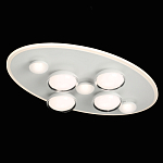 Потолочный светильник овальной формы белого цвета с 7-ю лампами Lunar Pebbles варинант исполнения - 2 | Loft Concept в Екатеринбурге