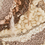 Овальный Современный Гобелен Абстракция в бежевых тонах Shallow варинант исполнения - 5 | Loft Concept в Екатеринбурге