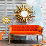 Зеркало-солнце круглое с золотыми с лучами Rays of Peace варинант исполнения - 2 | Loft Concept в Екатеринбурге