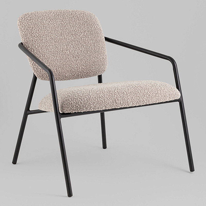 Кресло лаунж Rooney серый Капучино  Черный в Екатеринбурге | Loft Concept 