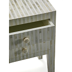 Тумбочка прикроватная White Pearl BEDSIDE CABINET 2 DRAWER варинант исполнения - 2 | Loft Concept в Екатеринбурге