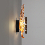 Бра с волнообразным стеклянным плафоном и вставкой из мрамора Liquid Stone варинант исполнения - 7 | Loft Concept в Екатеринбурге