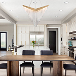 Люстра золотого цвета в форме галочки с каскадом длинных прозрачных трубок Eurofase варинант исполнения - 10 | Loft Concept в Екатеринбурге