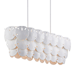 Люстра овальной формы с белыми подвесными элементами White Natural Lines варинант исполнения - 1 | Loft Concept в Екатеринбурге