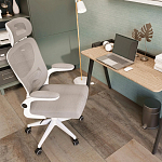 Кресло для компьютерного стола Easement Grey&White варинант исполнения - 9 | Loft Concept в Екатеринбурге