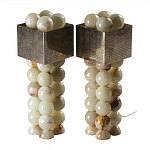 Настольная лампа с основанием из 24 выточенных сферических камней Through Stone варинант исполнения - 1 | Loft Concept в Екатеринбурге