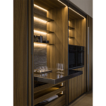 Кухонный гарнитур из дерева и камня с раздвижными дверцами OPERATING COLUMN 2.0 Dada Engenereed Kitchen варинант исполнения - 4 | Loft Concept в Екатеринбурге