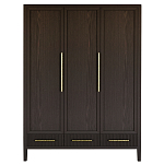 Большой Шкаф Primo Темный орех с 3 дверьми и 3 выдвижными ящиками варинант исполнения - 10 | Loft Concept в Екатеринбурге