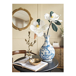 Ваза с мотивами цветущего сада с попугаями Blue Vase Inspired by Nature варинант исполнения - 5 | Loft Concept в Екатеринбурге