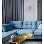 Бра золотого цвета с разветвленными ветвями и длинными прозрачными подвесками в форме стеклянных сосулек Droplet Chandelier варинант исполнения - 7 | Loft Concept в Екатеринбурге