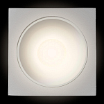 Встраиваемый спот светодиодный квадаратный белого цвета с круглым углублением Ombra Lux  варинант исполнения - 3 | Loft Concept в Екатеринбурге