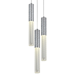 Подвесной светильник Dew Drops Tube Chrome Trio Hanging Lamp варинант исполнения - 1 | Loft Concept в Екатеринбурге
