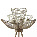 Торшер с трехъярусным плафоном из металлической сетки Light Floor Lamp Made of Metal Mesh варинант исполнения - 2 | Loft Concept в Екатеринбурге