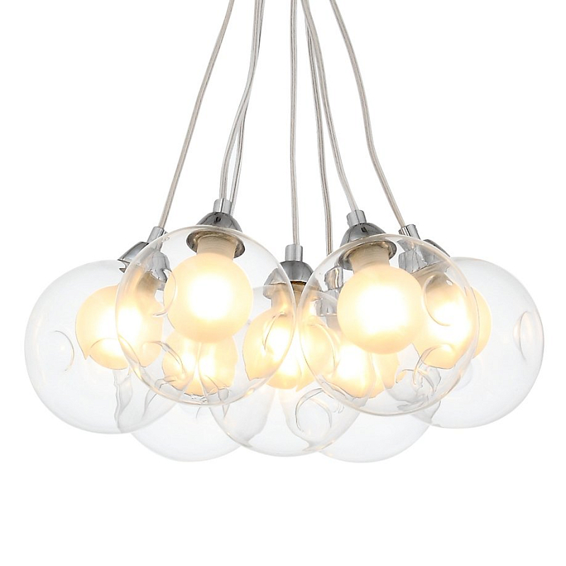 Люстра Bocci 28.7 Round Pendant Chandelier 7 плафонов Хром в Екатеринбурге | Loft Concept 