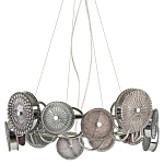 Люстра с плафонами из дымчатого стекла Glass Peonies варинант исполнения - 1 | Loft Concept в Екатеринбурге