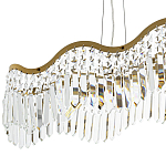 Линейная люстра с подвесками из хрусталя Ludivine Linear Chandelier варинант исполнения - 2 | Loft Concept в Екатеринбурге