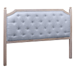 Изголовье кровати серое с мягкой обивкой из рогожки Emma Headboard варинант исполнения - 1 | Loft Concept в Екатеринбурге