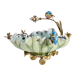 Чаша в виде листка лотоса с птицами Eden Garden варинант исполнения - 3 | Loft Concept в Екатеринбурге