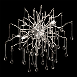 Бра с лучеобразным основанием и подвесками из прозрачного стекла в виде длинных капель Droplet Chandelier варинант исполнения - 8 | Loft Concept в Екатеринбурге