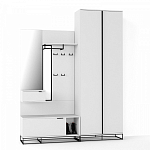 Двухдверный шкаф белого цвета Strict Lines варинант исполнения - 5 | Loft Concept в Екатеринбурге