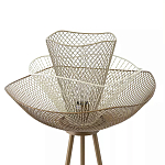 Торшер с трехъярусным плафоном из металлической сетки Light Floor Lamp Made of Metal Mesh варинант исполнения - 1 | Loft Concept в Екатеринбурге