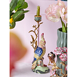 Подсвечник в образе попугая из фарфора с бронзовыми элементами Eden Garden варинант исполнения - 3 | Loft Concept в Екатеринбурге