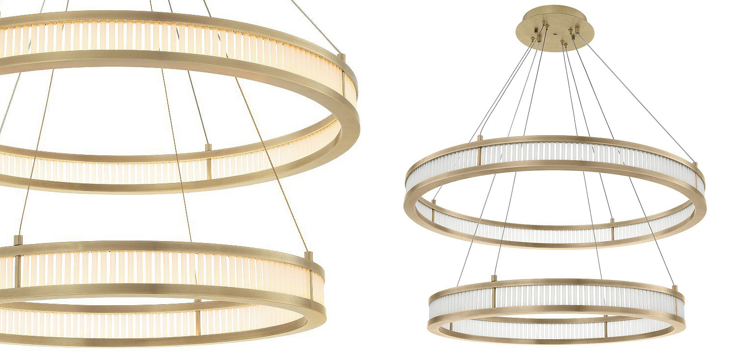 Люстра Eichholtz Chandelier Damien Double Brass Люстра Eichholtz Chandelier Damien Double Brass - Loft-Concept в Екатеринбурге