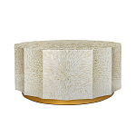 Стол кофейный с отделкой раковинами устриц Coastal Charm варинант исполнения - 1 | Loft Concept в Екатеринбурге