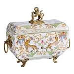 Шкатулка с фигуркой льва на крышке Eden Garden варинант исполнения - 1 | Loft Concept в Екатеринбурге