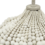 Настольная лампа с абажуром и каркасом из белых деревянных бусин White Wooden Beads Table Lampshade варинант исполнения - 2 | Loft Concept в Екатеринбурге
