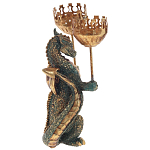 Подсвечник в виде дракона Dragon candlestick Gold Green варинант исполнения - 2 | Loft Concept в Екатеринбурге