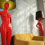 Лампа MANNEQUIN LAMP с абажуром созерцание силуэта варинант исполнения - 7 | Loft Concept в Екатеринбурге