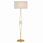 Торшер золотой c декоративной мраморной вставкой на каркасе Kernel варинант исполнения - 1 | Loft Concept в Екатеринбурге