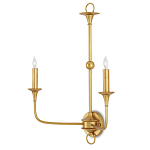 Бра настенное золотого цвета в форме подсвечника Graceful Smoothness варинант исполнения - 2 | Loft Concept в Екатеринбурге