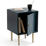 Тумба с одной дверцей Scale Ornament Blue Nightstand варинант исполнения - 3 | Loft Concept в Екатеринбурге