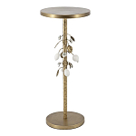 Столик золотистый с цветочной композицией на основании Forest Fairy Tale варинант исполнения - 1 | Loft Concept в Екатеринбурге