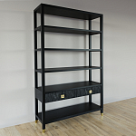 Стеллаж с двумя ящиками Elsa Dreams Black варинант исполнения - 1 | Loft Concept в Екатеринбурге